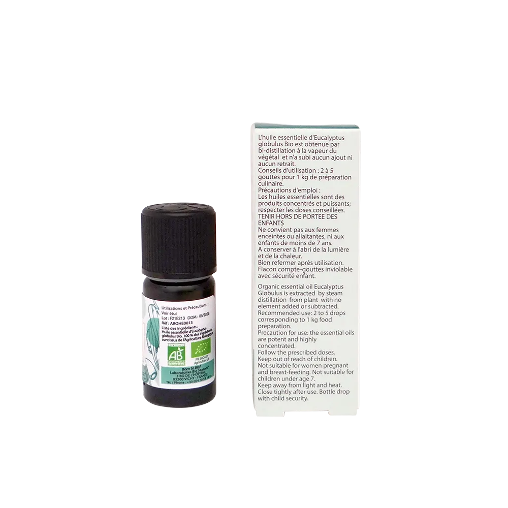 Huile essentielle Eucalyptus globulus Certifiée Bio