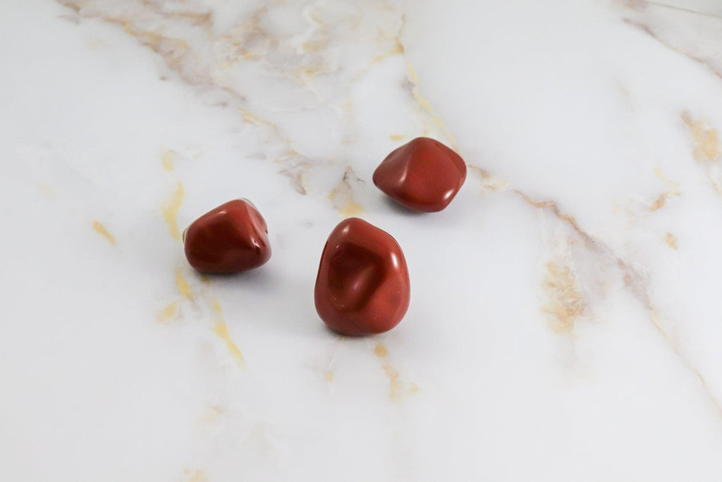 Red Jasper rolled stone