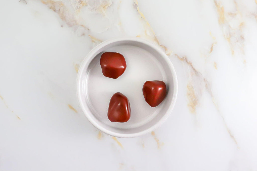 Red Jasper rolled stone