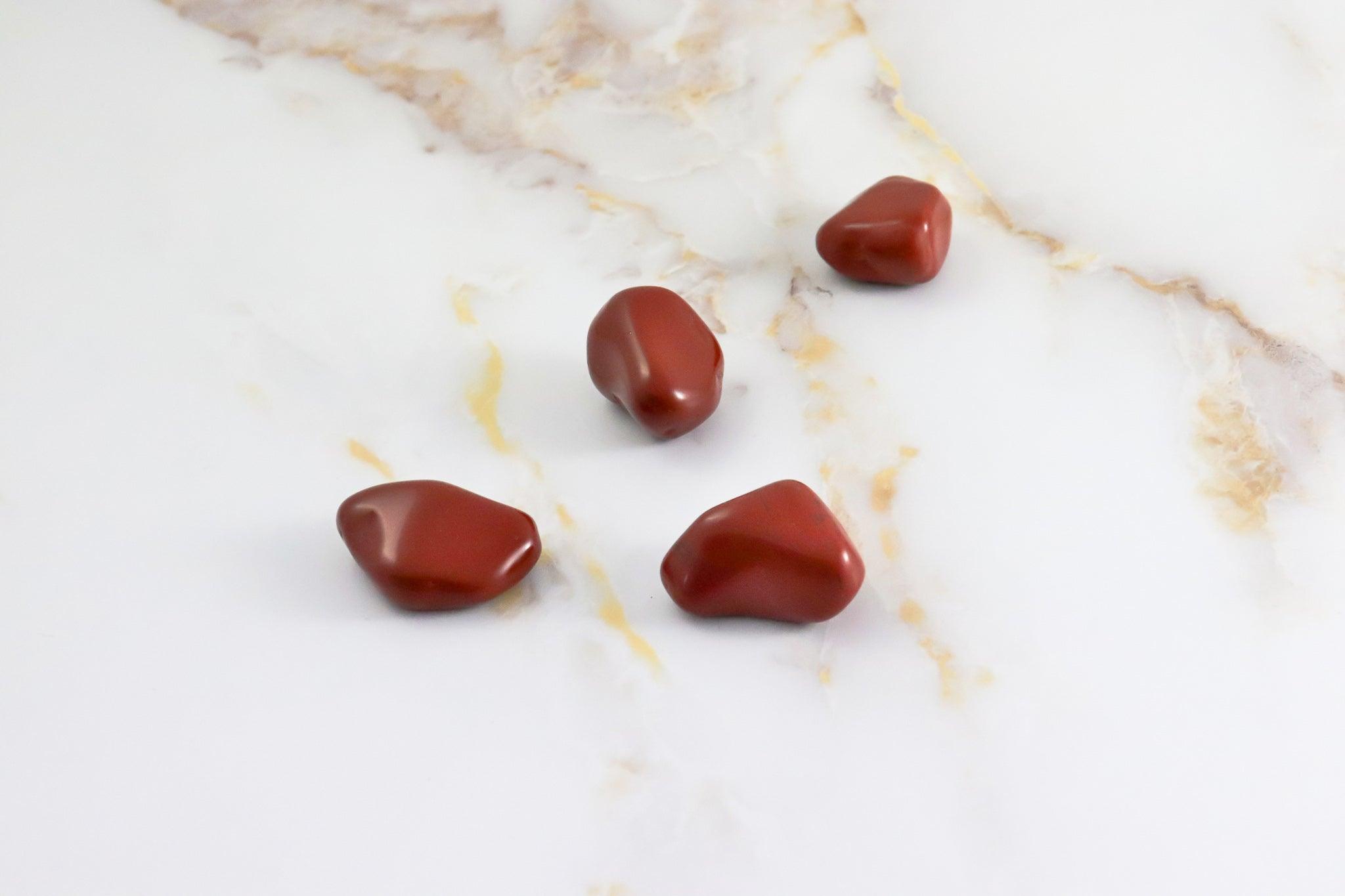 Red Jasper rolled stone