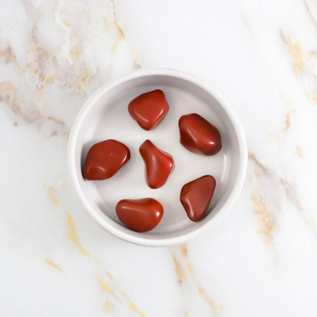 Red Jasper rolled stone