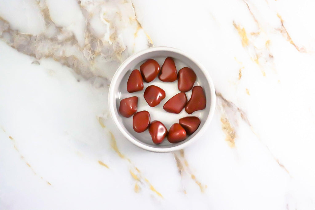 Red Jasper rolled stone