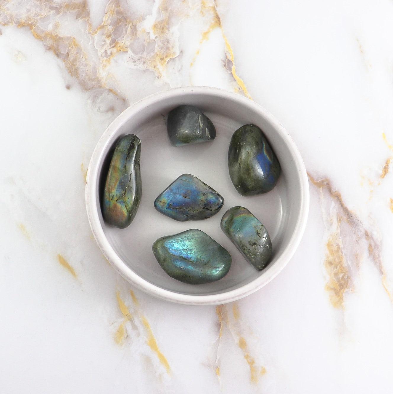 Labradorite rolled stone